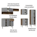 Ver imagem 3 de Armário de Cozinha Completa 293cm com Pia Rustic/cinza Emilly Madesa 09 Rustic/cinza Rustic/cinza
