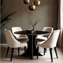 Ver imagem 4 de Mesa Redonda Flex 90cm MDF 4 Lugares Byhouse