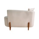 Ver imagem 4 de Sofá Orgânico Divã Veludo com Pés de Madeira - 7 Decor Bege