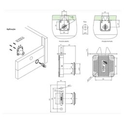 Fechadura para Porta de Correr com Chave Escamoteável Fgvtn 21mm - 2