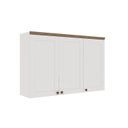 Ver imagem 6 de Cozinha Modulada 2 Peças com Balcão e Armário Aéreo e Tampo Provençal Branco/Ébano