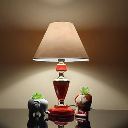 Abajur Clássico Trinity Quarto Sala Luminária Decoração – Vermelho Royal Cúpula Branca - 6