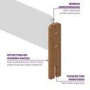 Ver imagem 6 de Bicama Infantil com Grade de Proteção Aria Casatema MadeiraOriginals Marrom/Nogueira/Branco