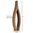 Ver imagem 3 de Luminária de Chão Piso Madeira Chama G9 Cúpula em Vidro:mel