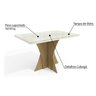 Mesa de Jantar Retangular com Detalhes Cobogó 120 cm - 5