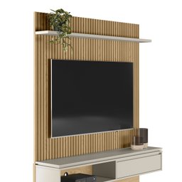 Painel Para TV até 65 Polegadas Ripado Samambaia CabeCasa MadeiraMadeira - 9