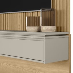 Painel Para TV até 65 Polegadas Ripado Samambaia CabeCasa MadeiraMadeira - 10