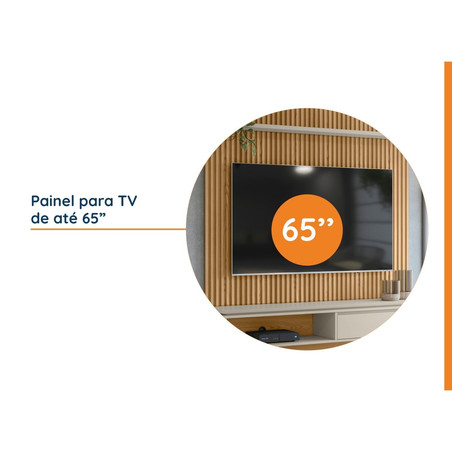 Painel Home Samambaia Para TV até 65 Polegadas Sem Kit LED CabeCasa MadeiraMadeira - 4