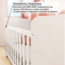 Ver imagem 7 de Quarto de Bebê Cômoda 4 Gavetas e Berço com Rodízios 100% MDF Mimo Espresso Móveis Branco Brilho