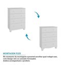 Ver imagem 5 de Quarto de Bebê Cômoda 4 Gavetas e Berço com Rodízios 100% MDF Mimo Espresso Móveis Branco Brilho