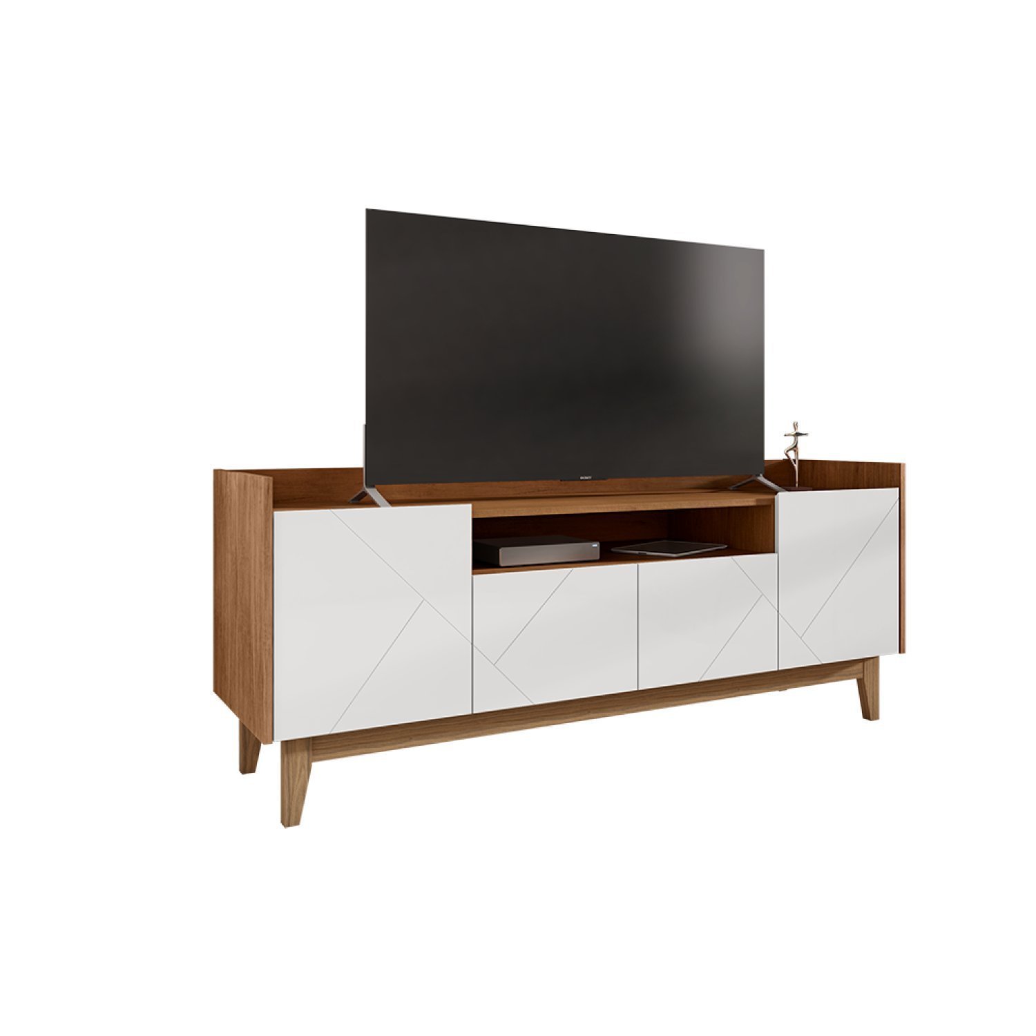 Rack para TV até 60 Polegadas 4 Portas 1 Nicho 158cm Adria Versátile - 3