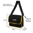 Ver imagem 4 de Bolsa de Ferramentas Impermeavel Amarela 2 Bolsos Alca Transversal Regulavel Cartucheira para Encana
