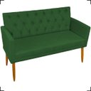 Ver imagem 2 de Kit Namoradeira Decorativa Para Sala Capitonê Com Base + 4 Poltronas Para Recepção Suede