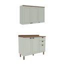 Ver imagem 3 de Cozinha Modulada 2 Peças com Balcão e Armário Aéreo e Tampo Provençal