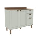 Ver imagem 7 de Cozinha Modulada 2 Peças com Balcão e Armário Aéreo e Tampo Provençal