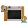 Painel Quarto P/ Tv até 55 Pol Trend Ripado Extensível 108x150cm Freijó/off White - Dj Móveis - 3