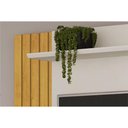 Ver imagem 5 de Painel Quarto P/ Tv até 55 Pol Trend Ripado Extensível 108x150cm Freijó/off White - Dj Móveis