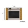 Painel Quarto P/ Tv até 55 Pol Trend Ripado Extensível 108x150cm Freijó/off White - Dj Móveis - 4