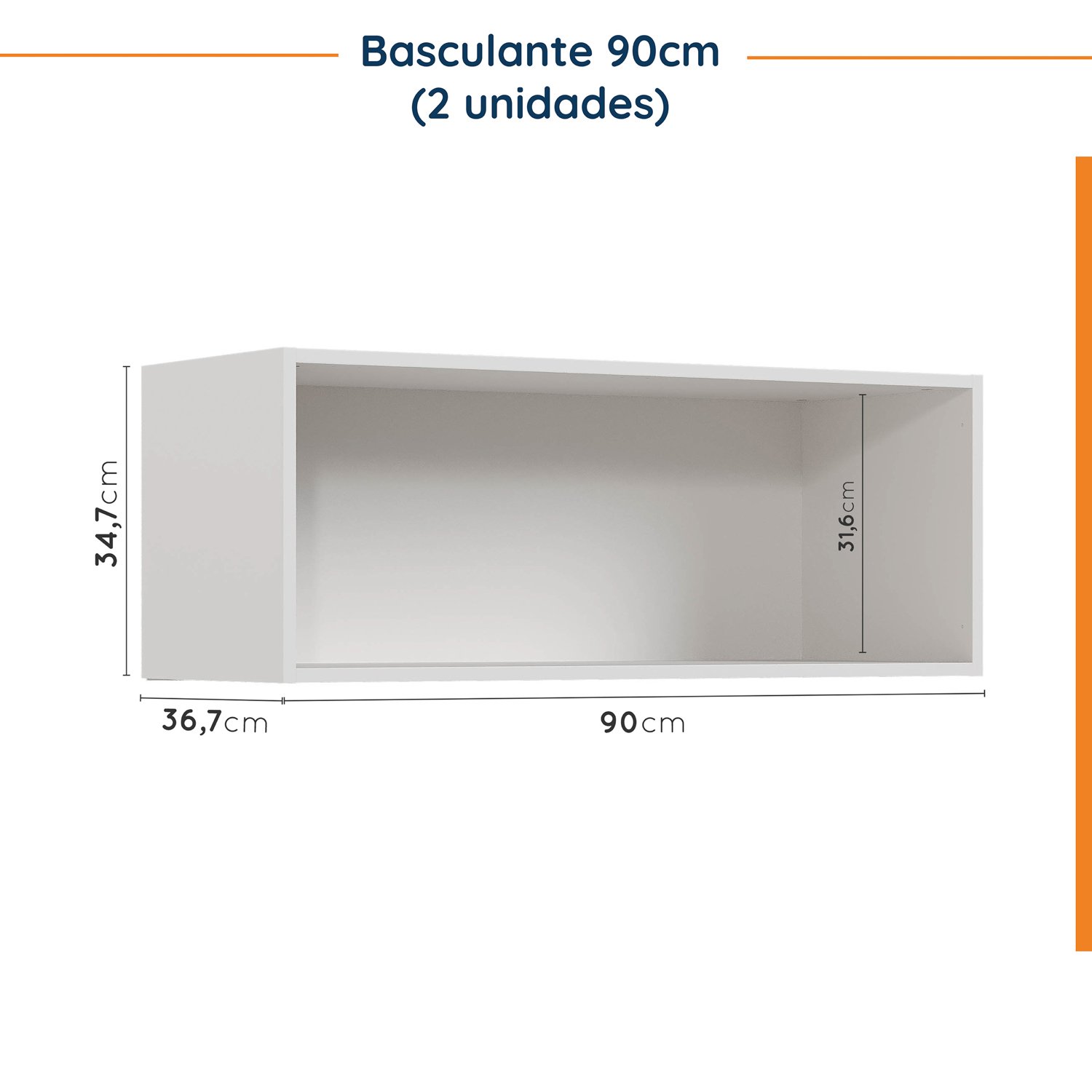 Cozinha Modulada 4 Peças com Tampo 3 Aéreos 5 Portas e 1 Balcão Ipanema CabeCasa MadeiraMadeira - 13