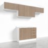 Cozinha Modulada 4 Peças com Tampo 3 Aéreos 5 Portas e 1 Balcão Ipanema CabeCasa MadeiraOriginals - 16