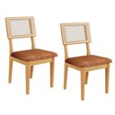 Ver imagem 4 de Kit Mesa de Jantar Orgânica Ripada 6 Lugares Tampo em MDF com Cadeiras Estofadas 160cm Dalla Costa