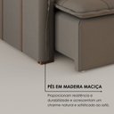 Ver mais imagens de Sofá Cama Retrátil em Madeira Eucalipto e Bouclê 220cm Creta Marrom