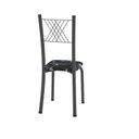 Ver imagem 6 de Conjunto Mesa com 4 Cadeiras Tampo de Granito Topázio Sara Yescasa Prata/Preto Floral/Mart