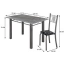 Ver imagem 3 de Conjunto Mesa com 4 Cadeiras Tampo de Granito Topázio Sara Yescasa