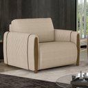 Ver imagem 2 de Kit 2 Poltronas Decorativas para Sala de Estar 98cm Amaranto M22 Linho Champanhe - Mpozenato