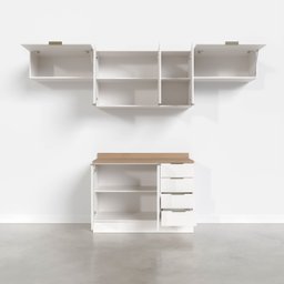 Cozinha Modulada 4 Peças com Tampo 3 Aéreos 5 Portas e 1 Balcão Ipanema CabeCasa MadeiraMadeira - 18