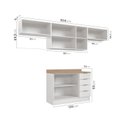 Ver imagem 5 de Cozinha Planejada 4 Peças com Tampo 3 Aéreos 5 Portas e 1 Balcão Ipanema CabeCasa MadeiraOriginals Branco
