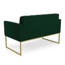 Ver imagem 7 de Namoradeira e Poltrona Industrial Dourado Elisa Bouclê Verde D03 - D'Rossi