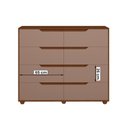 Ver imagem 5 de Cômoda Quarto Doble com 8 Gavetas e Pés Nogueira/cappuccino