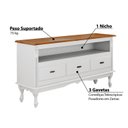 Ver imagem 5 de Rack com 3 Gavetas e Pés Luiz XV Casatema MadeiraOriginals