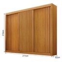 Ver imagem 4 de Guarda Roupa Casal 3 Portas Milano Cinamomo – Leifer Móveis