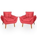 Ver imagem 1 de Kit 2 Poltrona Opala para Sala Confortável e Reforçada Suede