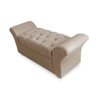 Kit Cabeceira Geovana e Calçadeira Veneza Casal 140cm Suede Topázio Decor:bege - 2