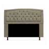 Kit Cabeceira Geovana e Calçadeira Veneza Casal 140cm Suede Topázio Decor:bege - 4