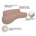 Ver imagem 4 de Sofá Curvo 3 Lugares Amsterdã 200cm Linho - Adj Decor Cor Rosê