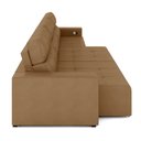 Ver mais imagens de Sofá Retrátil 5 Lugares 344cm 3 Módulos Nero com USB Couro Caramelo G52 - Gran Belo