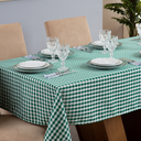 Ver imagem 2 de Toalha de Mesa 6 Lugares Tecido Oxford Estampado Xadrez Mesa de Jantar Cozinha 1 Peça Verde