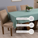 Ver imagem 6 de Toalha de Mesa 6 Lugares Tecido Oxford Estampado Xadrez Mesa de Jantar Cozinha 1 Peça Verde