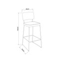 Ver imagem 3 de Cadeira para Sala de Jantar Alta Banqueta Base em Aço Roma