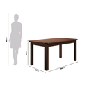 Ver imagem 2 de Mesa de Madeira Maciça Castanho 160x88 para Cozinha Sala Jantar Sfa