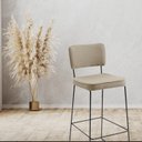 Ver imagem 2 de Cadeira para Sala de Jantar Alta Banqueta Base em Aço Roma