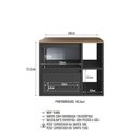 Ver mais imagens de Conjunto P/ Banheiro Gabinete Suspenso 60cm Espelheira Led Grafite/mel