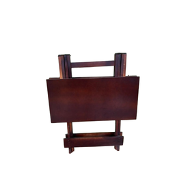 Conjunto Mesa Dobrável 4 Cadeiras Cor Imbuia Bares Restaurantes - 4