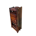 Ver imagem 3 de Conjunto Mesa Dobrável 4 Cadeiras Cor Imbuia Bares Restaurantes