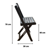 Conjunto Mesa Dobrável 4 Cadeiras Cor Imbuia Bares Restaurantes - 6