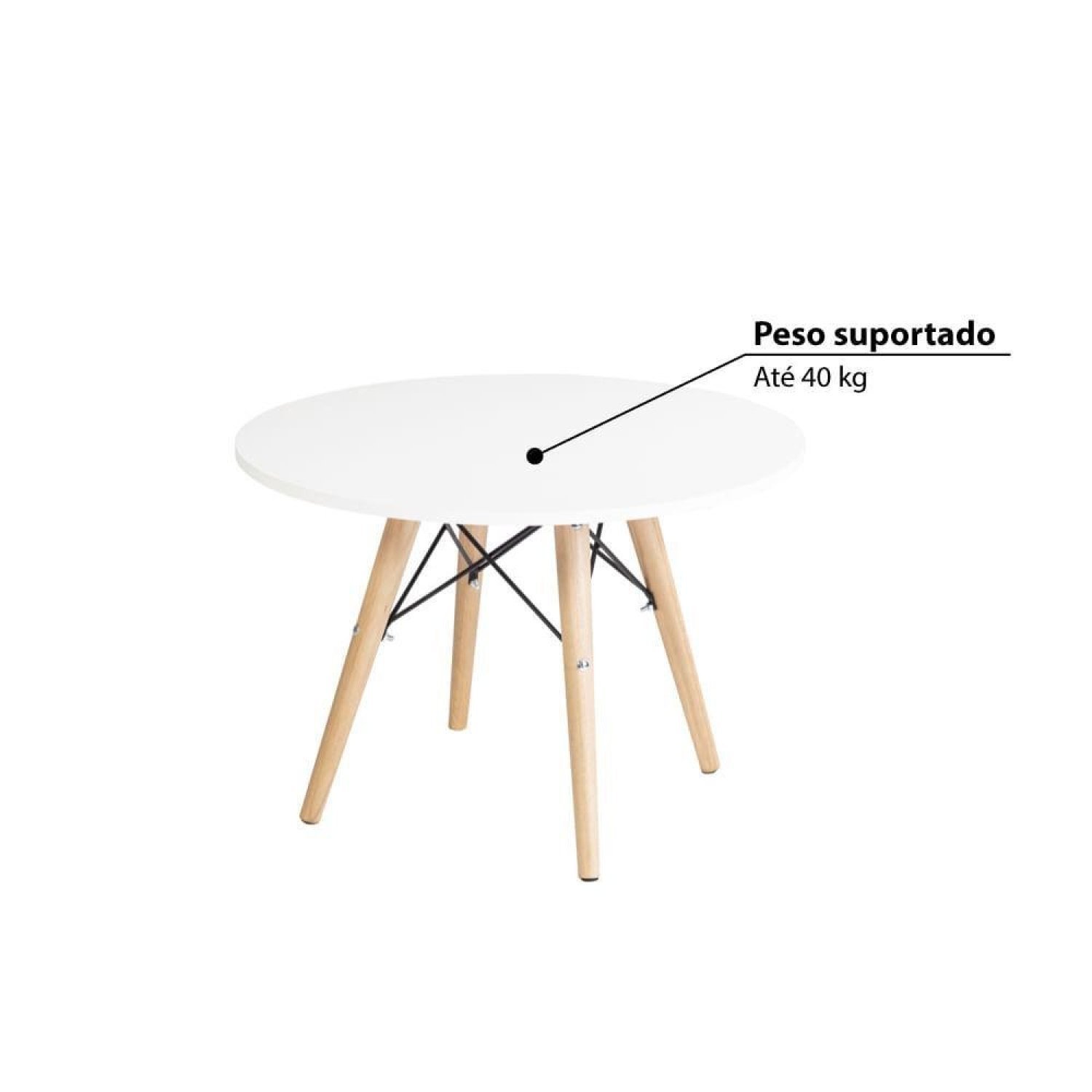 Mesa Infantil Eiffel com Tampo 70 cm MadeiraMadeira - 9